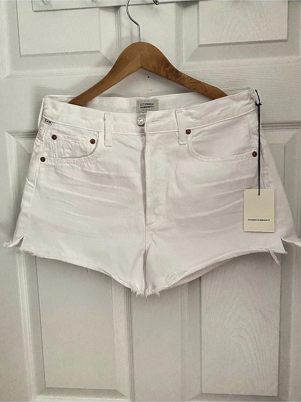 Citizens of Humanity Marlow Vintage Short White Jean Shorts Waist 27. #13